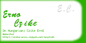erno czike business card
